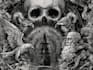 draw dark art illustration with engraving style