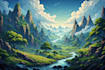 design amazing fantasy background landscape