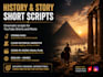 write short video scripts for books and youtube channels