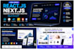 build a responsive react js website using tailwind CSS, javascript and next js