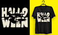 do create spooky halloween t shirt design