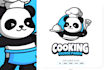 design a creative panda mascot logo for esports