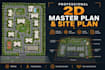 create 3d, 2d of master plan and site plan rendering and architectural layouts