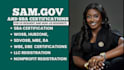 do sam gov registration, uei, cage code, llc, ein, mbe, dbe, sba certification