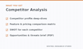 do competitor analysis and market research report
