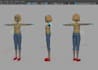 custom 3d character 3d model game character rigging, animation in blender maya