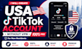 create USA tiktok, instagram account with full optimization and warm up
