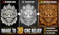 create 3d depth map grayscale image for cnc router relief