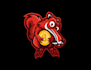 give creative squirrel mascot logo design with new concepts