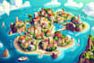 create vector map illustration