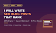 write SEO optimized blog posts and website content