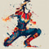 illustrate a superhero comic cover art