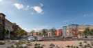 redesign apartment complex, building exterior earth tones, facade elevation, cgi