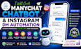 create manychat chatbot and instagram dm automation