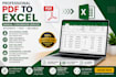manually convert PDF to excel