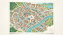 create custom city map illustration, vector map and local map design