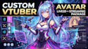 design anime vtuber background, live2d character with