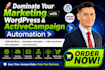 wordpress activecampaign, newsletters, CRM automation workflows,API integration