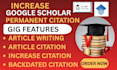 increase google scholar citations, backdated scopus citations, boost citation