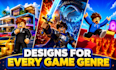 design professional roblox thumbnails and game icons