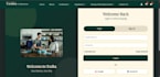 create a responsive HTML CSS javascript landing page