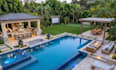 build backyard landscape design, pool garden and 3d rendering