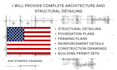 provide complete architecture and structural detailing