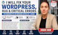 fix wordpress white screen, bug, redirect critical error or broken site in 1hour