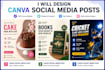 design custom social media posts and banners