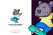 do modern koala character logo with professional style