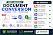 convert PDF to word, excel, scanned PDF, and do typing work