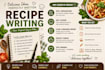 write clear easy to follow recipes with step by step instructions