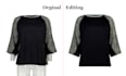 do flat lay clothing image editing and ghost mannequin