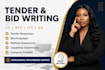 write a professional tender response, rfp, rfq and itt proposal