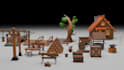 create low poly 3d game props in blender