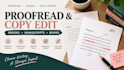 proofread and copy edit your ebook or manuscript