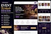 design an event website, wedding website, and event booking website