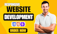 design modern responsive front end website using HTML CSS js