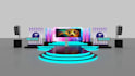 create realistic 3d event center, exhibition stand, and stage design