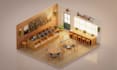 design a premium 3d isometric room with source files included