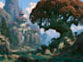 do professional landscape concept art in painterly style