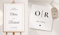design wedding invitation and matching stationery suite