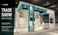 do trade show design, exhibition stand and realistic render