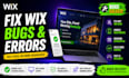 fix wix website bugs fix wix mobile wix bug fix wix redesign wix booking system