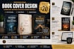 create a professional amazon KDP book cover with print ready files