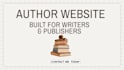 build attractive author website for book launch and writers