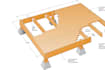 draft wooden structure, wall framing, roof framing, and deck plans