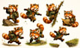 create children book character expression sheet and pose sheet