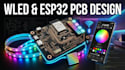 design led lighting pcb, wled, ws2812b, esp32 and wifi controller