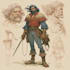 draw a fantasy character ilustration
